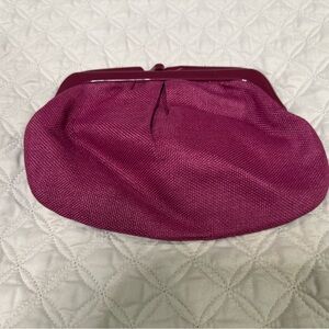 Vintage Italian Chic Berry Pink Clutch Purse